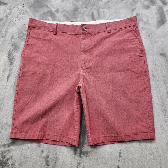 Old Navy Shorts Mens 40 Red Flat Front Ultimate Slim Built in Flex Casual Preppy - Picture 1 of 9